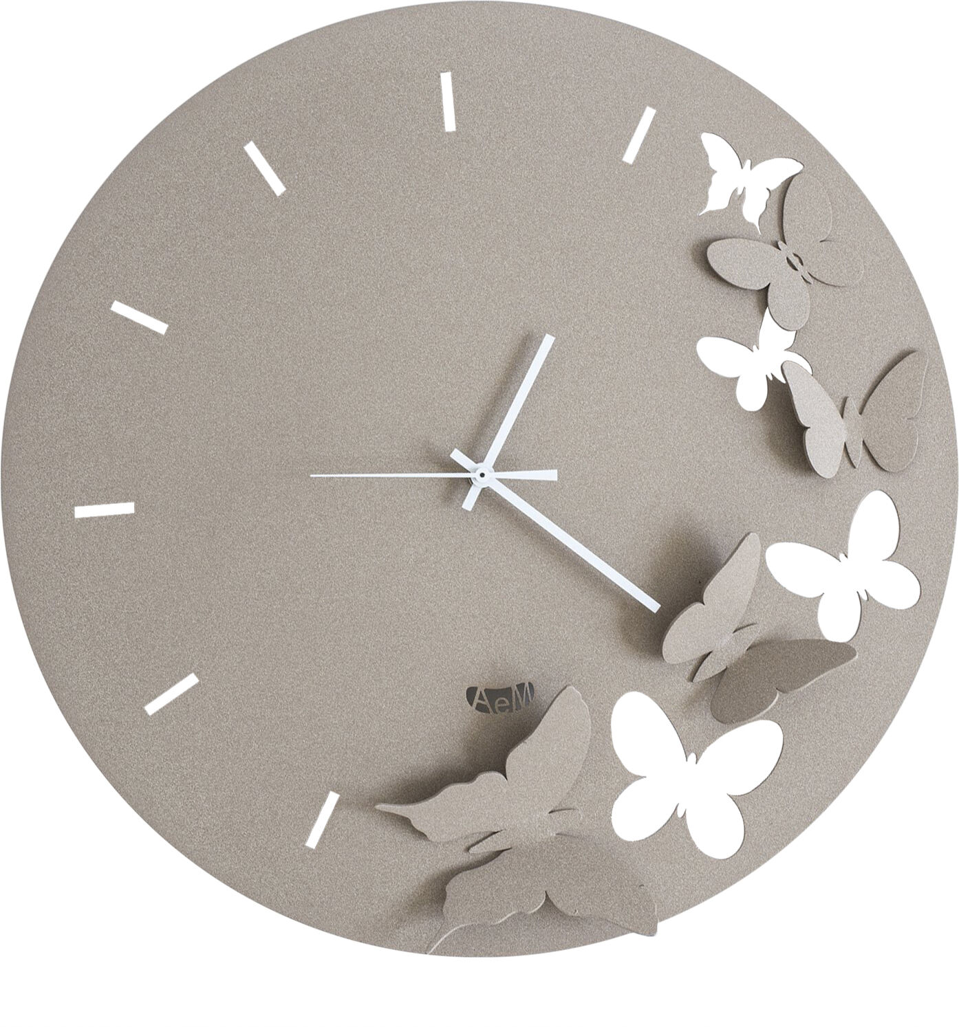 Casa Shop Orologio da parete minimal con farfalle Butterfly Spring Ardesia