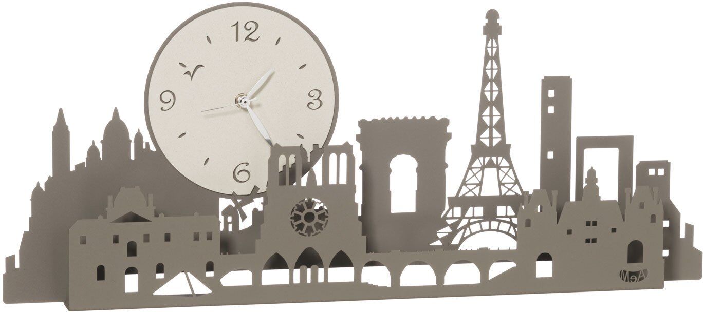 Casa Shop Orologio con Tour Eiffel Paris city Fango e avorio