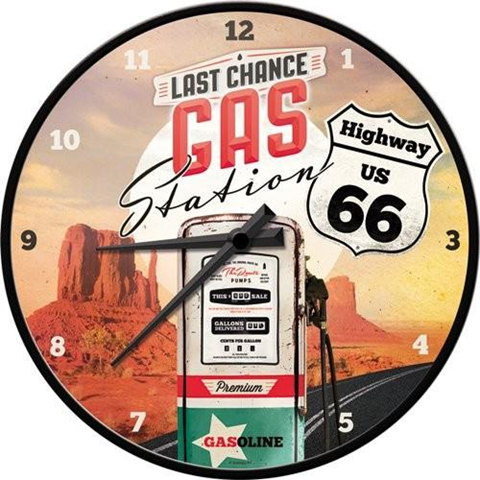 Orologio Wall Clock Highway 66 Gas Station, 31x6x31 cm