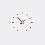 Nomon 'sunset' Clock, Walnut And Chrome