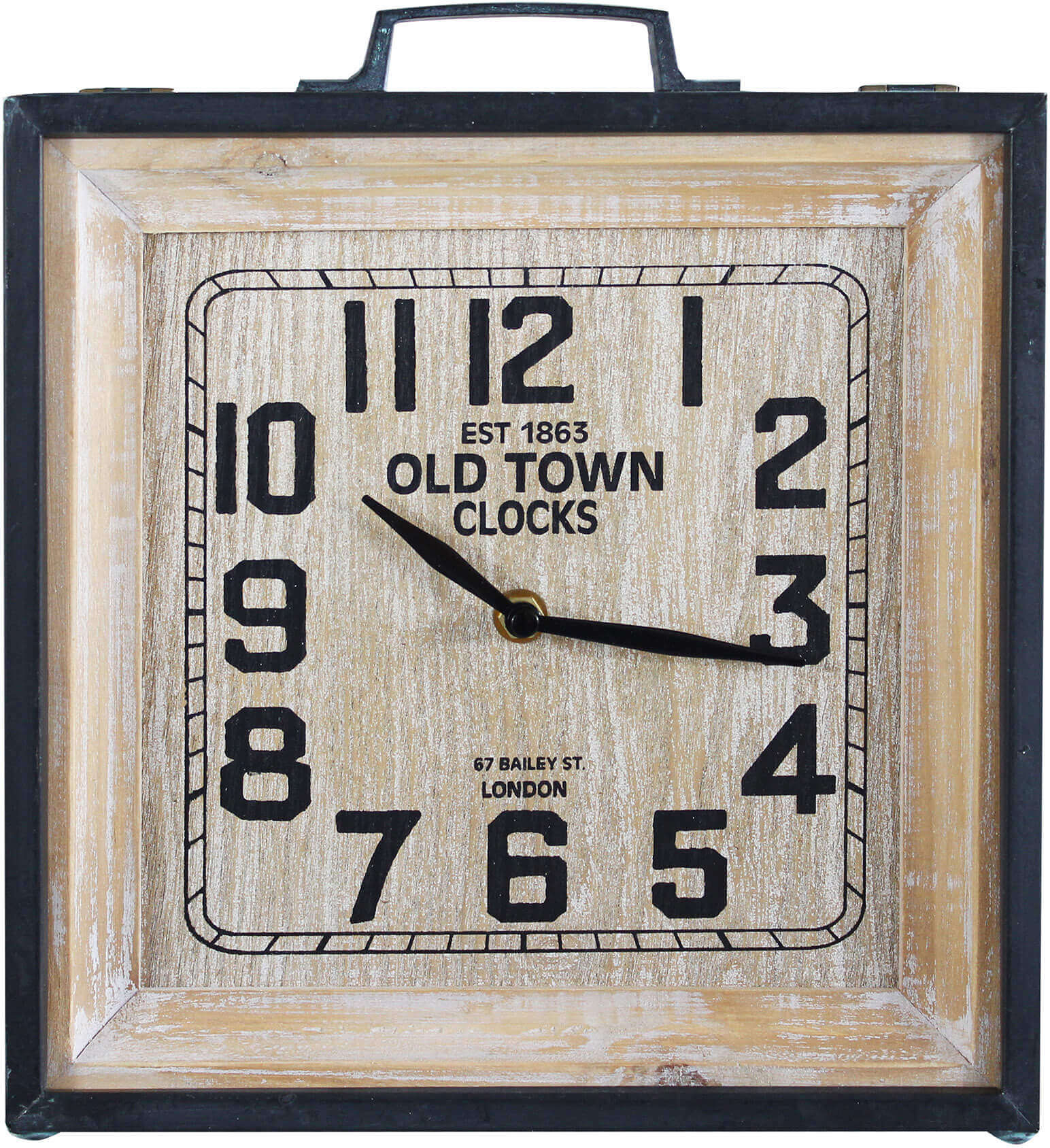 Milani Home Orologio Da Parete Analogico Moderno Vintage Stile Classico Beige 25.5 x 28.5 x 7.5 cm