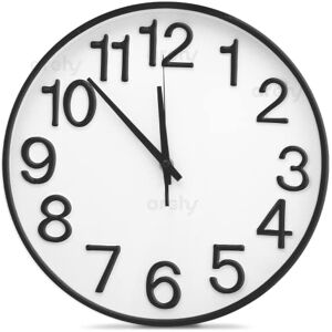  Reloj de pared grande de 30 pulgadas, silencioso, sin tictac,  funciona con pilas, moderno reloj de pared analógico redondo de metal  redondo para interiores y exteriores, para sala de estar, cocina, 