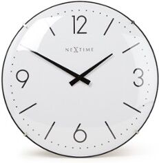 NeXtime Dome wandklok 35 cm - Wit