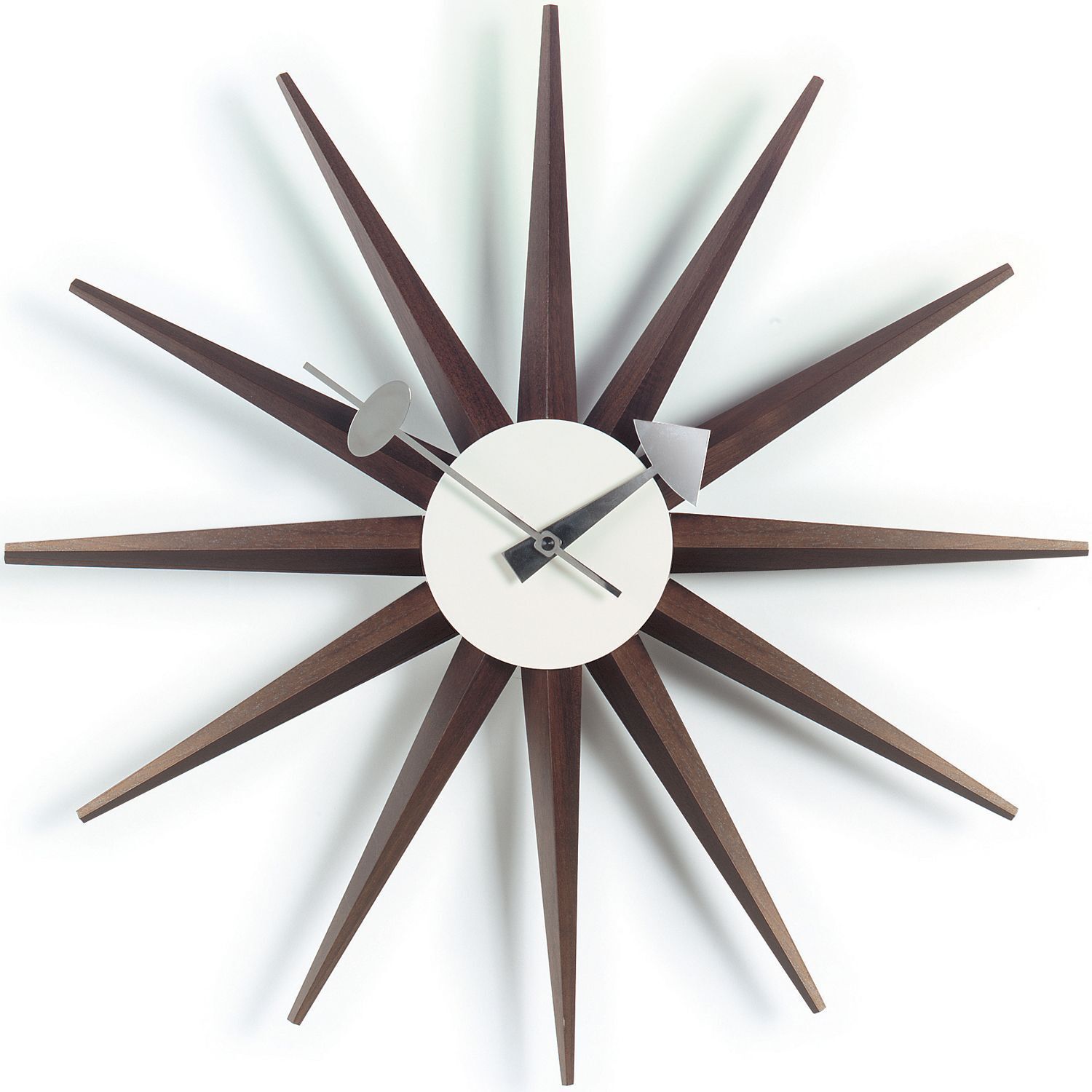 Vitra Sunburst Clock klok walnoot