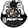 YJNeln Fotografen Wandklok Camera Retro Fotoshoot Vinyl Record Wandklok Fotografie Studio Logo Cameraman Shutterbugs Cadeau