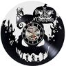 ANXUDE De nachtmerrie voor Kerstmis Vinyl Record Wandklok, 12 inch, geen LED