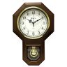 TIMEKEEPER Essex Westminster Chime Faux houten slinger wandklok, 44,5 x 28,6 cm, walnoot