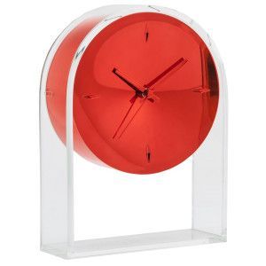 Kartell Air du Temps klok crystal/red