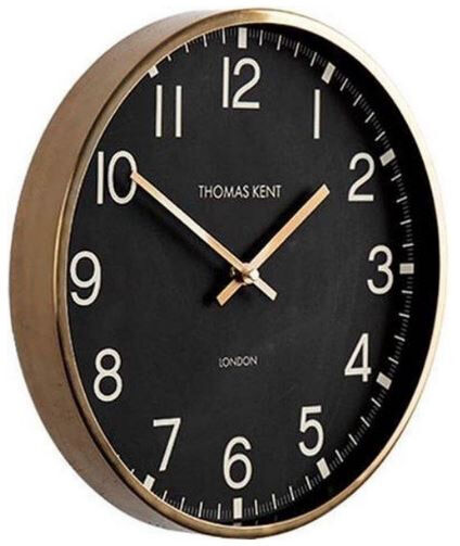 Thomas Kent wandklok Clocksmith 74 cm staal zwart/goud - Zwart,Goud