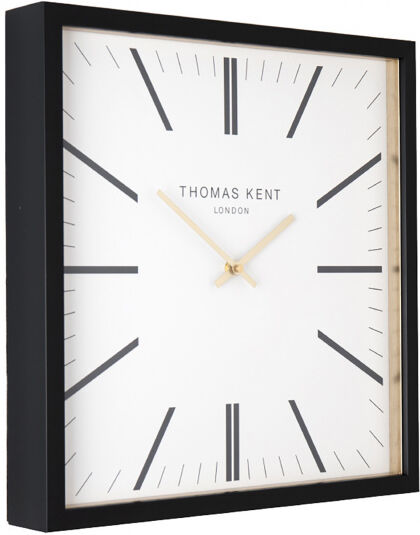 Thomas Kent wandklok Smithfield 60 x 6 cm staal wit/zwart - Wit,Zwart