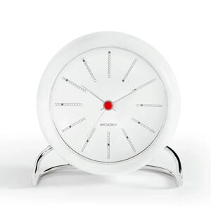 Arne Jacobsen Clocks AJ Bankers bordklokke hvit