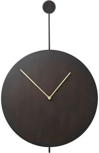 Ferm Living Trace Wall Clock Black/Brass - Ferm Living  messing svart  410 mm+260 mm