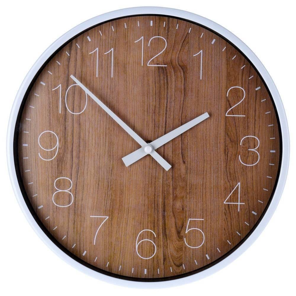 Segnale Okrągły zegar na ścianę z drewnianą tarczą, wiszący