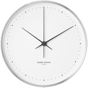 Georg Jensen - Hk Clock Ø40 Cm Steel & White - Steel/white - Silver - Klockor