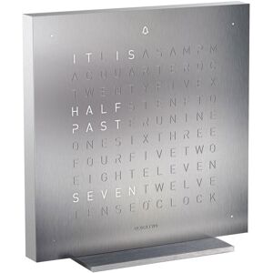 Qlocktwo - Qlocktwo Touch Special Edition, Brushed Stainless Steel, En - Brushed - Silver - Klockor