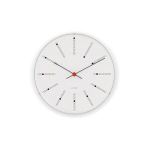 Arne Jacobsen Clocks - Arne Jacobsen Bankers 29 Cm - Vit, Svart, Röd - Vit - Klockor