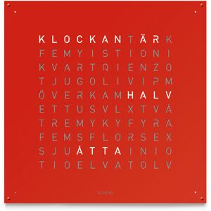 Qlocktwo - Qlocktwo Large Stainless Steel Red Pepper, Se - Red Pepper - Röd - Klockor