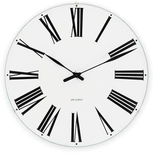 Arne Jacobsen Clocks - Arne Jacobsen Roman 21 Cm - Vit, Svart - Vit - Klockor