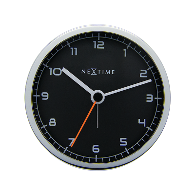 NEXTIME Company Alarm Väckarklocka Ø9cm Svart/metall