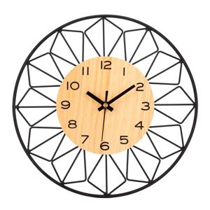 Rio Connersville Wall Clock black/brown 30.0 H x 30.0 W x 3.0 D cm