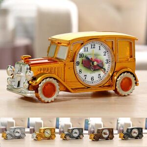 Cherish Clock Desktop Clock Big Numbers Decorative Exquisite Workmanship Useful Vintage Car Shape Desktop Antique Clock Home Decor for Household