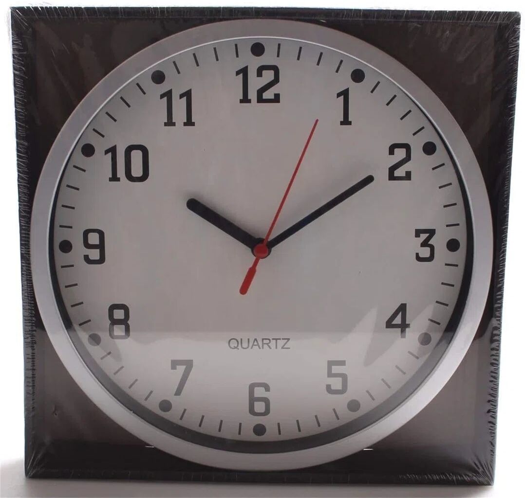 Photos - Wall Clock Ebern Designs Celida 24cm Silent  gray 24.0 H x 24.0 W x 4.4 D c