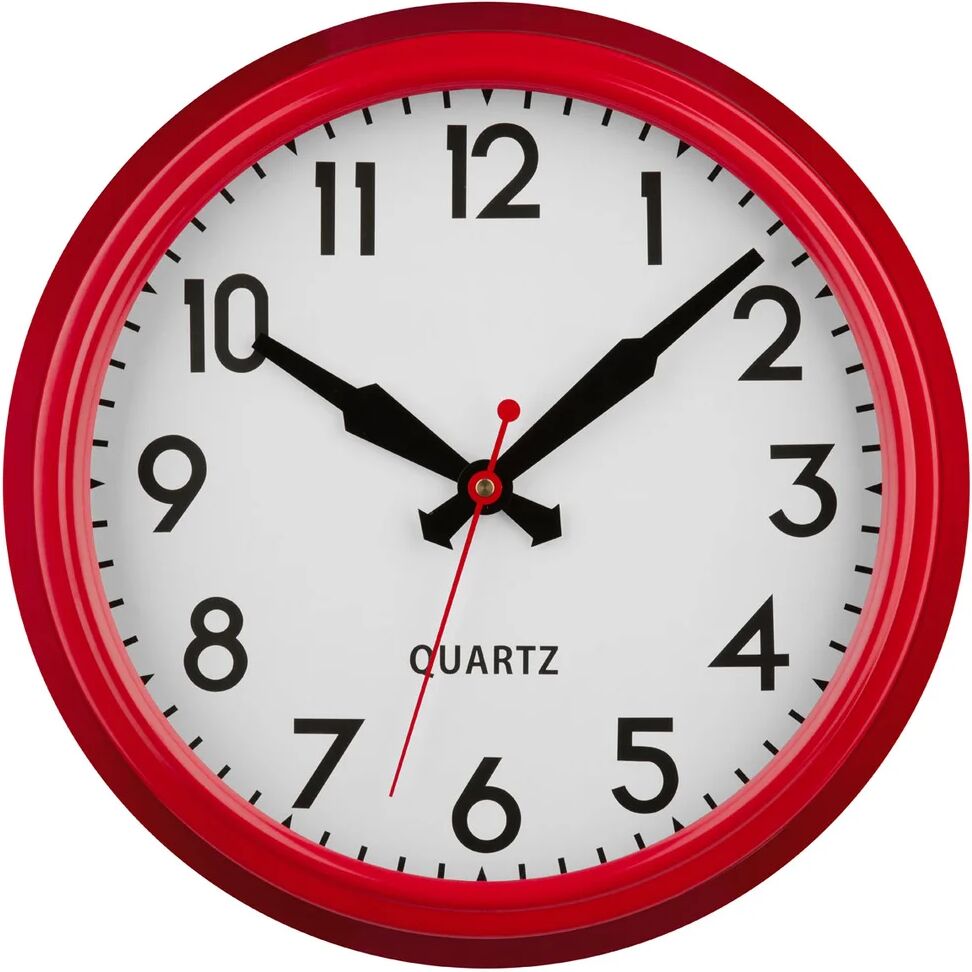 Photos - Wall Clock Symple Stuff 38cm  red/white 38.0 H x 38.0 W x 10.0 D cm