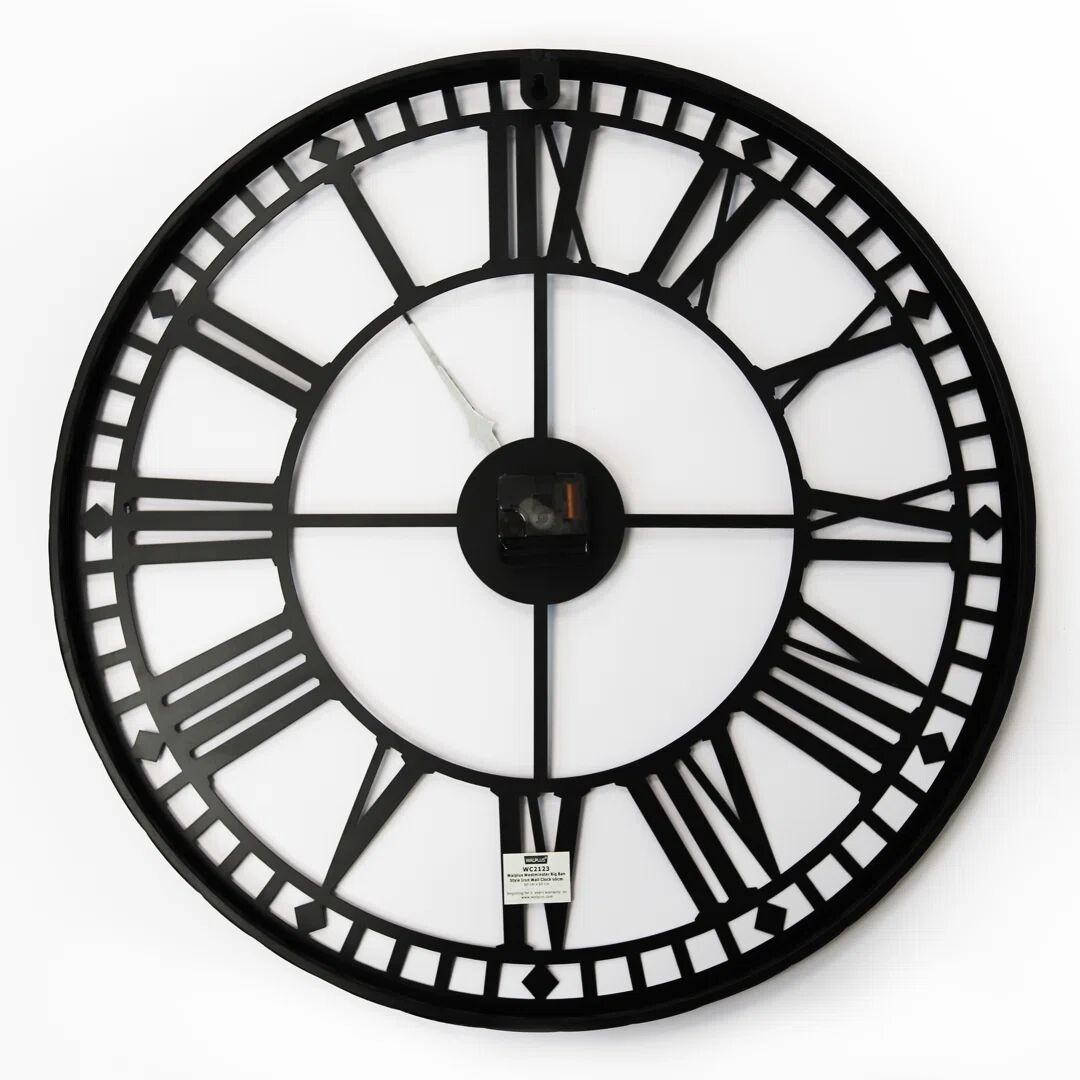 Photos - Wall Clock 17 Stories Rudder Big Ban Style Iron  - 60 cm / 23.6 in black/gr