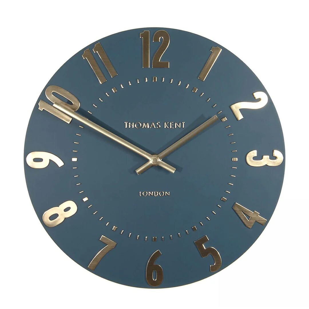 Thomas Kent Mulberry Analogue Wall Clock blue 30.0 H x 30.0 W x 4.0 D cm