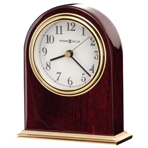 Howard Miller Monroe Traditional Analog Rosewood Wood Quartz Tabletop Clock in Brown Howard Miller  - Size: Small