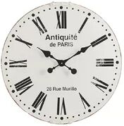 Fleur De Lis Living Hyacinthe Oversized Antiquite De Paris Metal Wall Clock Fleur De Lis Living  - Size: Mini