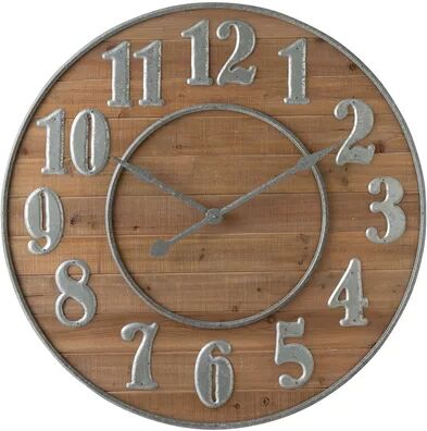 August Grove Oversized Evenson 92cm Wall Clock August Grove Colour: Brown  - Size: 18cm H X 28cm W X 38cm D