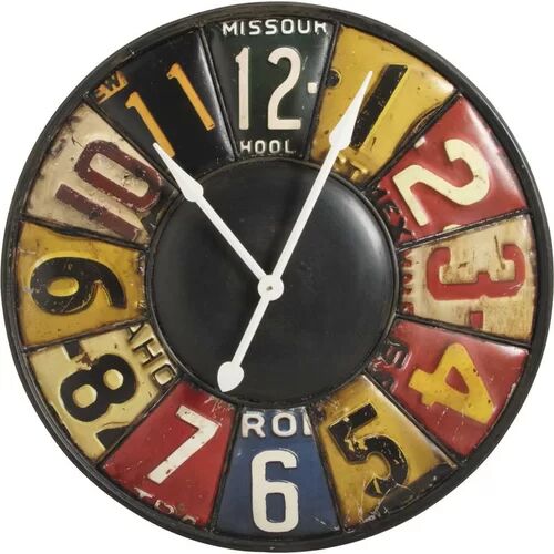 Rio Oversized Springdale Metal 79cm Wall Clock Williston Forge  - Size: 8cm H X 10cm W X 56cm D