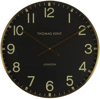 Rosalind Wheeler Yantarni Wall Clock Rosalind Wheeler Colour: Black/Gold, Size: 74cm H x 74cm W x 6cm D  - Size: Small