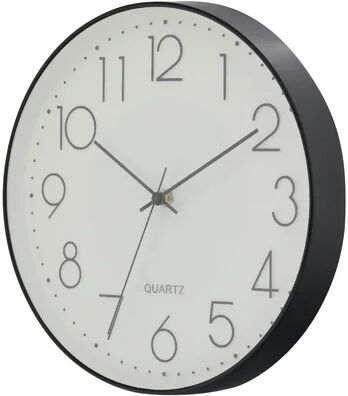 Ebern Designs Aybar 30cm Silent Wall Clock Ebern Designs Colour: White/Black 25cm H X 18cm W X 10cm D