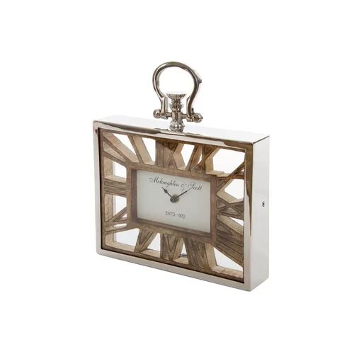 Brambly Cottage Wood Dial Table Top Clock Brambly Cottage  - Size: 42cm H X 80cm W X 21cm D