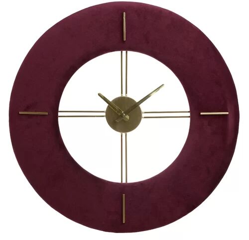 Hykkon Eckles 48cm Silent Wall Clock Hykkon Colour: Gold/Burgundy Red  - Size: 66.04cm H x 45.72cm W x 3.81cm D