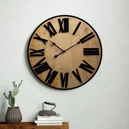 Borough Wharf Oversized Moe 70cm Wall Clock Borough Wharf  - Size: 60cm H X 60cm W X 3cm D