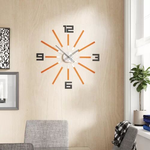 Zipcode Design Burdett Oversized 65cm Wall Clock Zipcode Design Small