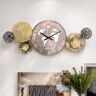 Homary Modern World Map Metal Wall Clock Creative Home Hanging Decor