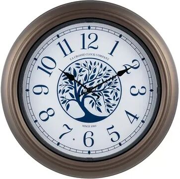 La Crosse Technology 403-3246BR 18-Inch Indoor/Outdoor Bronze Lux Lighted Dial Quartz Analog Wall Clock, Brown