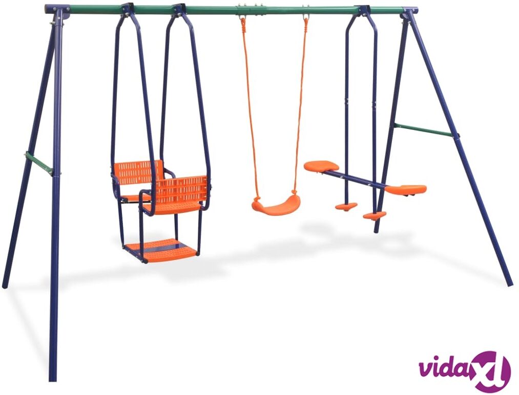 vidaXL Swing Set with 5 Seats Orange