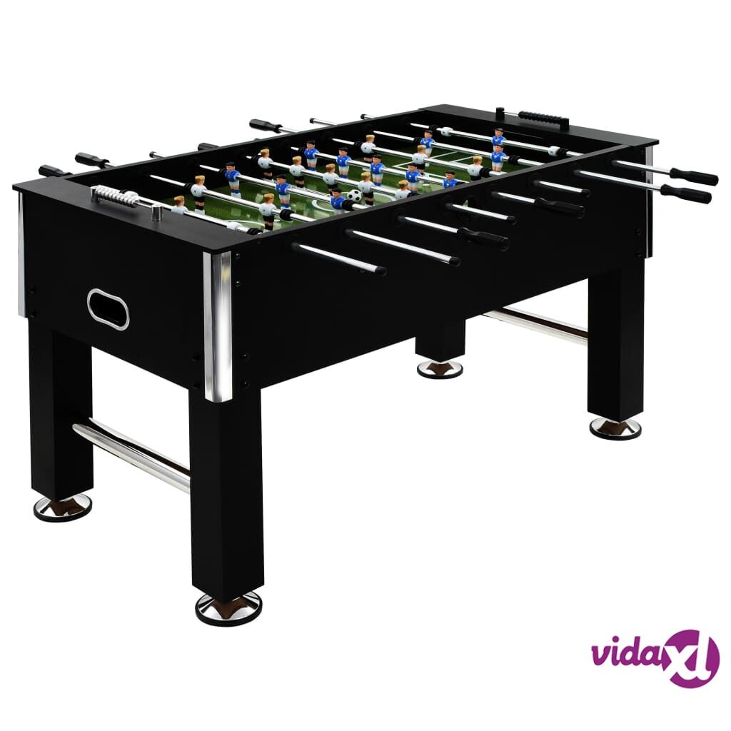 vidaXL Football Table Steel 60 kg 140x74.5x87.5 cm Black