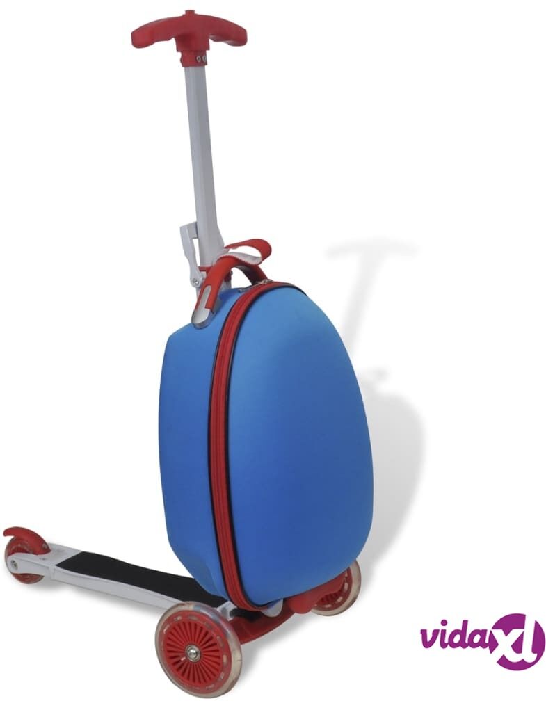 vidaXL Scooter with Trolley Case for Children Blue