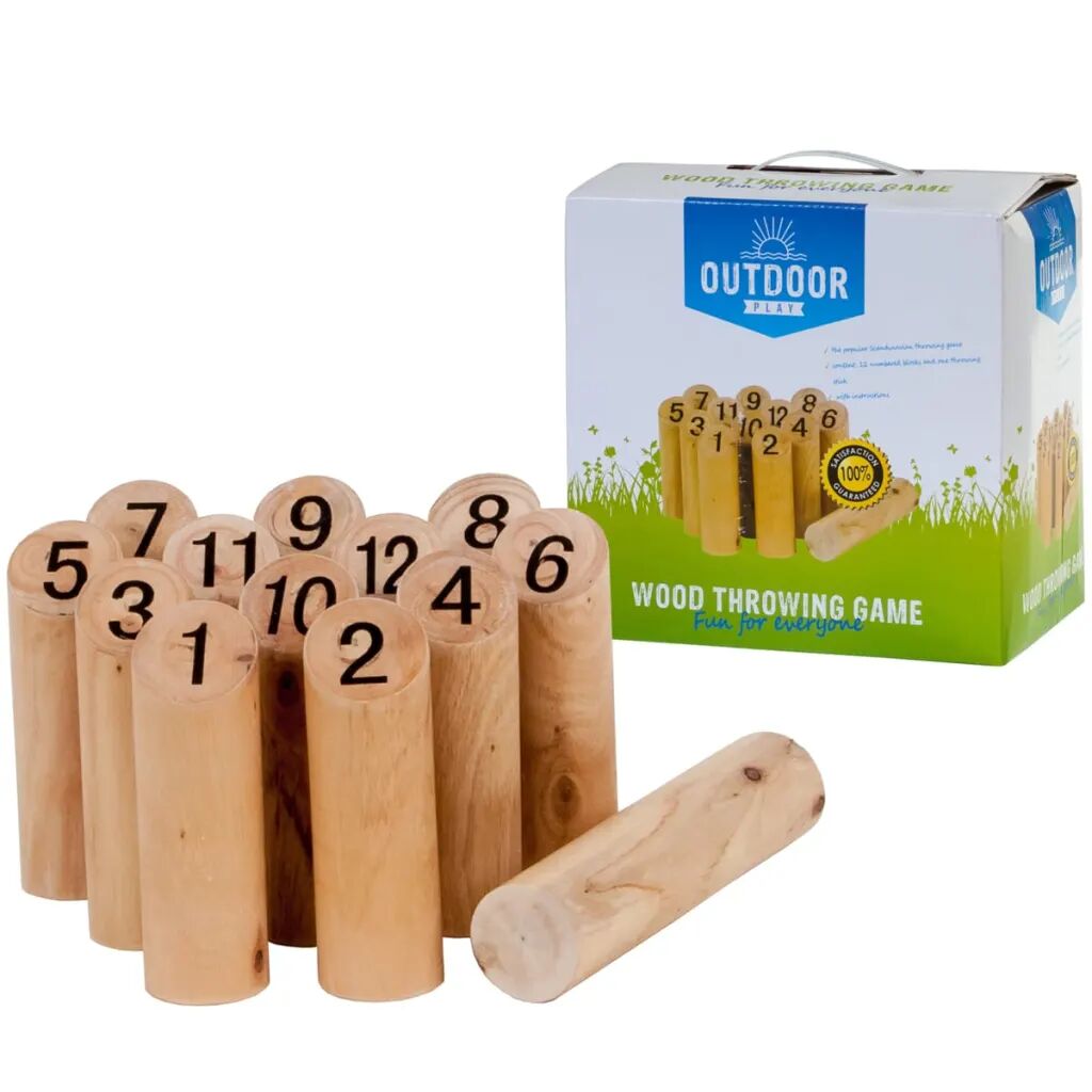 OUTDOOR PLAY Jeu d'extérieur en bois à numéros Kubb