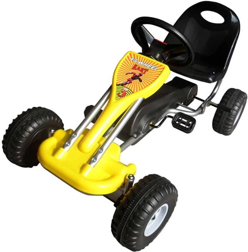 vidaXL Kart à pédales Jaune