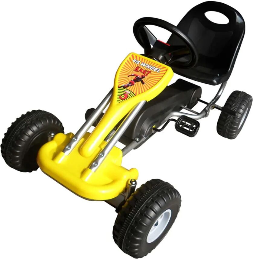 vidaXL Kart à pédales Jaune