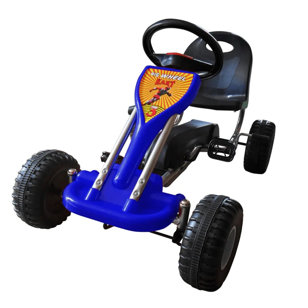 vidaXL Kart à pédales Bleu