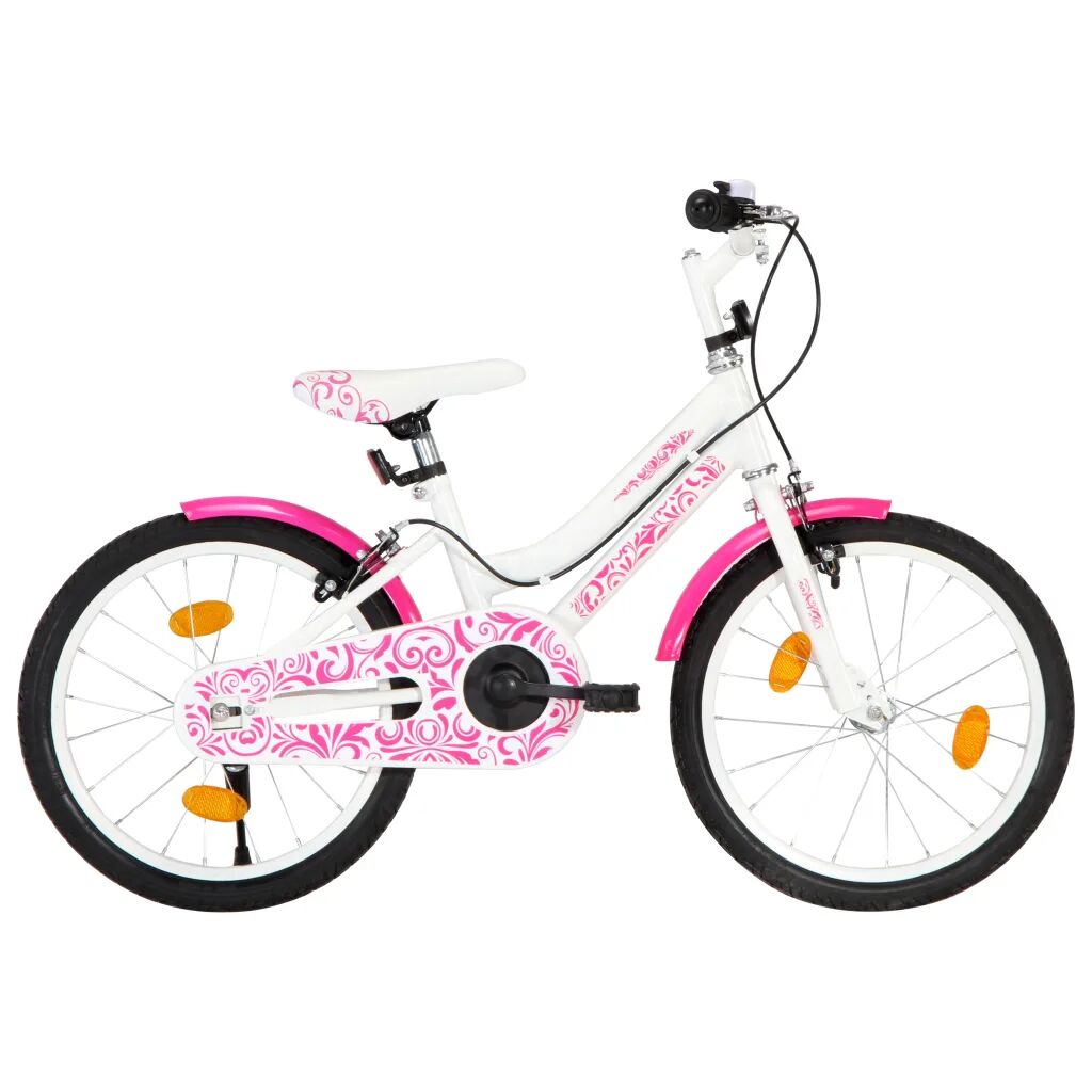 vidaXL Vélo pour enfants 18 pouces Rose et blanc