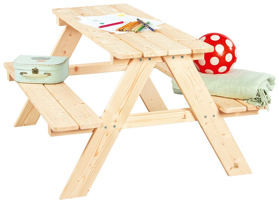Pinolino® Garten-Kindersitzgruppe »Nicki«, Picknicktisch, BxHxT: 90x79x50 cm braun